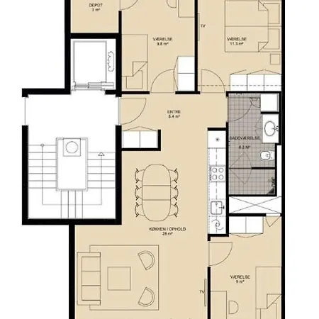 Beautiful 3-bed In Canal W Balcony Koppenhága